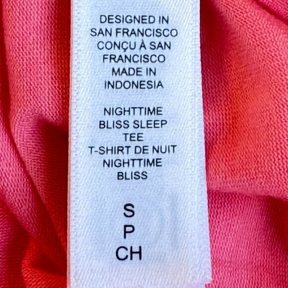 Athleta Nighttime Bliss Sleep Tee NEW WITH TAGS Hot Pink Tencel Lyocell  Size S - Picture 7 of 13